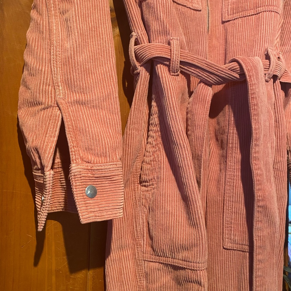 TOPSHOP Pink Corduroy jumpsuit
